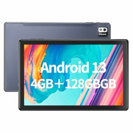 SGIN Tablet 10.1 Inch Android 13 Tablet PC 4GB RAM 128GB Storage, 800x1280 IPS Display, Octa-core Processor, WiFi, Bluetooth, GPS, Type-C, 6000mA
