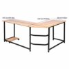 WJIN Computer Desk,Modern L‑Shaped Corner Office Desk Chipboard Computer Table for Home Study Office Use