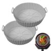 Air Fryer Silicone Liner, 2 Pack Reusable Silicone AirFryer Liners, 7.8 inch Air Fryer Accessories for Ninja COSORI Tower, Fits 3.6 to 6.8QT Air