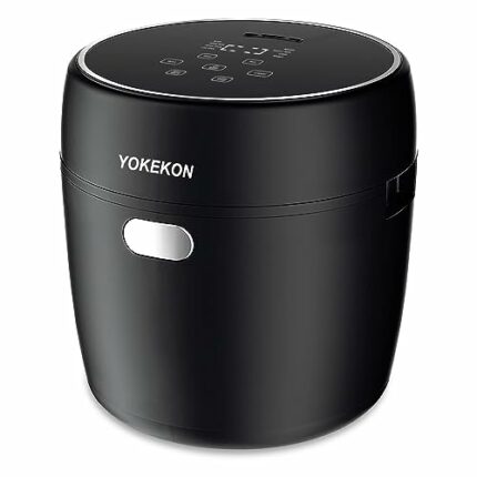 YOKEKON Low Sugar Rice Cooker Small 2L,Mini Rice Maker and Stainless Steel Steamer for 2-4 People, 8-in-1 Smart Control Multifunction, Delay Time