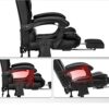 FGHOEV Adjustable Massage Office Chair Reclining High Back Chair Big Tall Leather Ergonomic Swivel Chair with Footrest