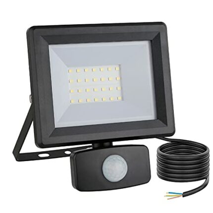 lNGRIKT 20W Security Lights with Motion Sensor, Super Bright 2000 Lumen PIR Flood Light, IP65 Waterproof LED Sensor Floodlight Outdoor, 6500K Coo