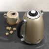 Salter COMBO-7995 Kettle & Toaster Set – Gold 1.7L Fast Boil Kettle, Electric 2-Slice Toaster, 360° Swivel Base, Pull Off Lid, 7 Browning Levels,