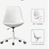 TJLSS Computer Chair Desk Backrest Simple Lifting Leisure Chair Reception Office Stool Comfortable Chair (Color : Argento, Size : Talla �nica)