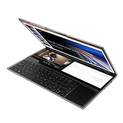 Cuifati Slim Laptop, Double Screen Laptop, 16in HD Main Screen 14in Touch Control Sub Screen, 8G RAM 256G, for Core I7, Dual Channel 4TB SSD Expa