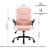 FGHOEV Office Chairs Desk Chair With Arms PU Leather Computer Chair For