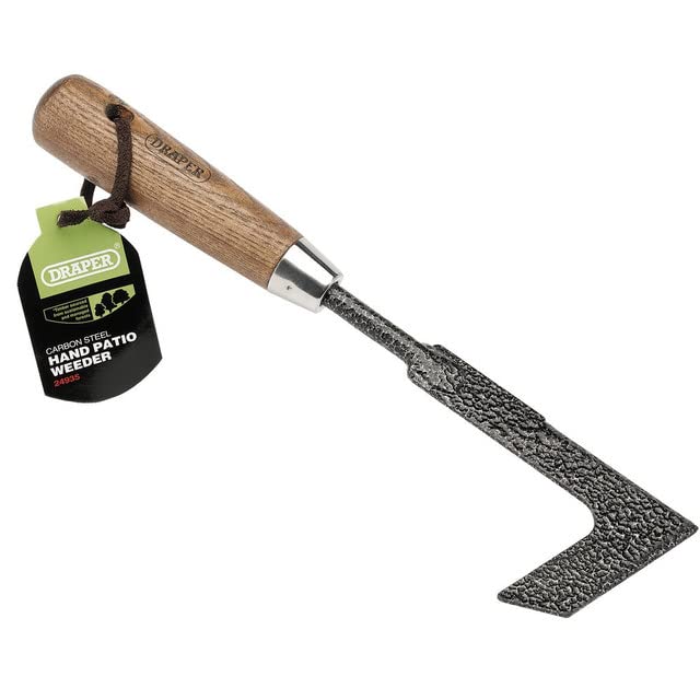 Draper Carbon Steel Hand Patio Weeder with Ash Handle - 24935 - Garden & Patio Weed Remover Tool