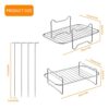 2 Pcs Air Fryer Rack, Dual Airfryer Racks Stainless Steel, Grilling Rack with 4 Skewers, Compatible with Ninja Food Dual Zone Air Fryer AF300UK A