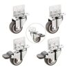SKOAJAS Plate Casters Heavy-Duty Casters,Swivel Casters,4X Furniture Casters,25/32/38/50Mm,Metal Casters
