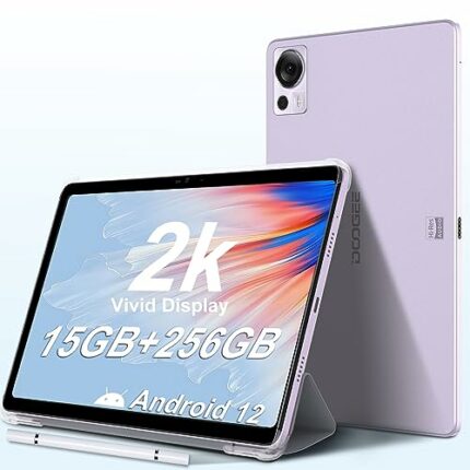 DOOGEE T20 Tablet 10.4 inch, 15GB (8+7GB) RAM+256GB ROM/1TB, 2000×1200 FHD+ 2K Display, Octa-Core, 8300mAh, Android 12 Tablet 4G LTE Dual SIM Tab