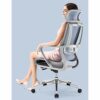 ZXNRTU Relax Comfortably Safe Office Chairs Height Adjustable Ergonomic Office Desk Chair Ventilated Mesh Back, Headrest, Lumbar Support, 360°Rot