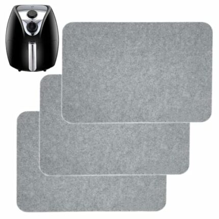3PCS Heat Resistant Mat,30 * 40cm Heat Proof Mat for Air Fryer Kitchen Universal Heatproof Mats,Kitchen Worktop Protector for Coffee Maker Microw