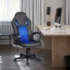 COMHOMA Office Chair, Ergonomic Gaming Chair for Home Office Computer Desk Chair with Armrest and High Back Support 30° Rocking Reclining Game Ch