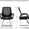 XJWWW-URG Chair Home Office Chair, Bow Mesh Desk Chair, Lumbar Support Steel Frame Learning Chair, Bearing Weight 120kg, Black Desk Chairs URG
