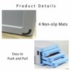 WAOBE 3 Closed Drawer Desk Storage Combination Lock Innovative With Drawer Desktop Organizer Home Office Archive Filing Cabinet For Documents, Pa