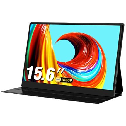 Bimawen Portable Monitor for laptop 15.6 inch IPS LED screen 100% sRGB 1080P HDR FHD,dual USB Type-C Monitor,PS4/Switch/PC/Mac/Compatible,1920 x