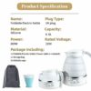 Yunnyp Foldable Electric Kettle, Portable Travel Electric Kettle with 2 Foldable Cup Lightweight Food Grade ABS Camping Collapsible Kettle Water