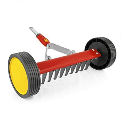 WOLF-Garten URM3 Multi-Change Roller Moss Removal Rake Lawn Care Tool Head, Red, 60.5x15.67x6.5 cm