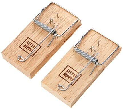 Pest Stop Little Nipper Mouse Trap - Wooden Traps For Indoors - Durable Reusable Snap Traps - Mice Trap For Rodent Control - Mousetraps For Home