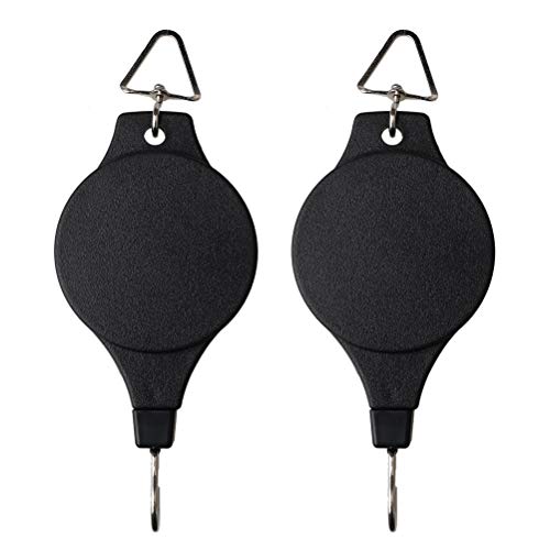 kuou 2 Pieces Plant Pulley, Hanging Basket Pulley Retractable Plant Hanger Heavy Duty Plant Pulley Hook for Garden Hanging Baskets and Birds Feed