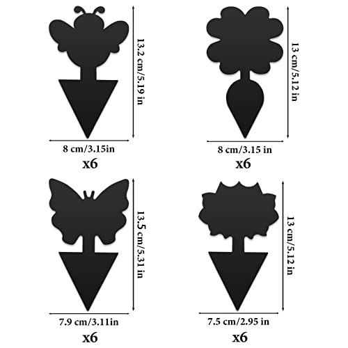 24pcs Fruit Fly Trap, Sticky Fruit Fly and Fungus Gnat Trap, Dual-Sided Fruit Fly Trap Bug Catcher for Protect Plants and Control Indoor Plant Bu