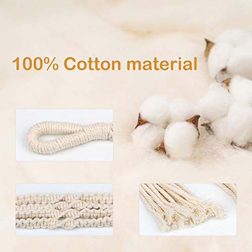 Fayavoo Macrame Plant Hangers Indoor, 3 Pack Wall Hanging Planter Basket Cotton Rope Flower Pot Macrame Hanging Plant Holders with 3 Hanging Hook