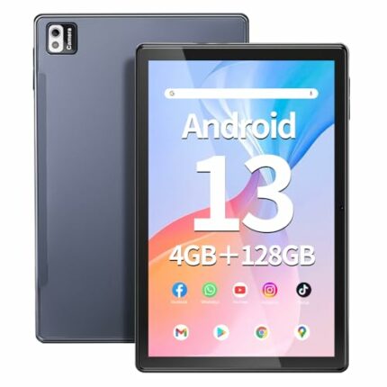 SGIN 10.1 Inch Tablet Android 13, 4GB RAM 128GB SSD (TF 256GB), Octa-Core Processor, 2MP+8MP Camera, 800x1280 FHD IPS, 6000 mAh Battery Tablet wi