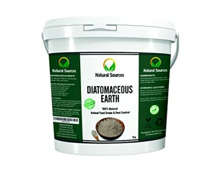 Diatomaceous Earth Pest Control Grade 1kg by Natural Sources UK - Free Ebook Included - Diatomaceous-Earth Powder for Chickens, Pets, Carpets, Ho