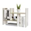 TY ARTS & CULTURE - Expandable Wood Desktop Storage Organizer Multipurpose Desk Bookshelf Display Shelf Rack Counter Top Bookcase for Office Home