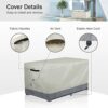 STEECA Patio Deck Box Cover Waterproof Outdoor Rectangular Storage Bench Cover 62L x 30W x 26H inch