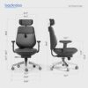 backrobo Smart Ergonomic Home Office Chair, Automatic Massage Lumbar Support and App-Controlled,3D Armrests, Executive Desk Chair with Adjustable