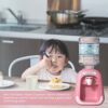 Water Dispenser KidsMini Water Dispenser,190ml Simulation Drinks Dispenser with Tank Cup for Kid Gift NO Battery Pink