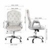 LUKEO Computer Chair with Adjustable Rotating Velvet Chair Computer Chair Study Office Swivel Chair Home Lift Swivel Chair Desk Chair