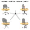 Office Chair Base Replacement Parts -Heavy Duty Reinforced Sturdy Metal Leg Desk Chair Base Replacement (2200Lbs),Universal Gas Cylinder and Cast