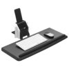 WANGFENG Adjustable Under Desk Keyboard Tray - Desk Extender C -Clamp-On Retractable Adjustable Ergonomic Typing Screw on Under Desk Storage for