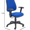 Office Hippo High Back Swivel Desk Chair, Ergonomic Home & Office Chair With Height Adjustable Seat, Backrest & Flip Up Arms For Extra Comfort, D
