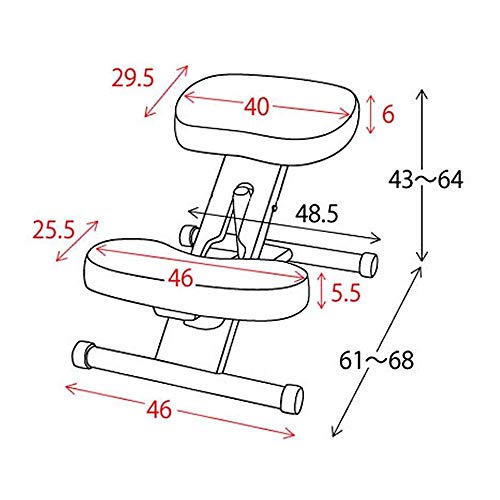 LZQDM Office Chairs Ergonomic Kneeling Chair Home Office Chairs Thick Cushion Adjustable Improve Posture Now Neck Pain Comfortable Knees and Stra