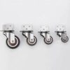 SKOAJAS Plate Casters Heavy-Duty Casters,Swivel Casters,4X Furniture Casters,25/32/38/50Mm,Metal Casters