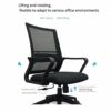 WALNUT Furniture High Back Black Mesh Executive Swivel Ergonomic Office Chair with Back Angle Adjustment