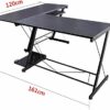 WLABCD Table Computer Desk L Shape Office Corner Table,Standing Combination Workbench Home Workstation Studio/Wood Color / 116×120×73cm