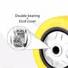 SKOAJAS Plate Casters 16 inches/50mm Thread casters M10 Furniture wheels with brake swivel silent Dust proof PU 160kg for office chair table trol