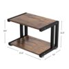 JOIN IRON 2-Tier Office Larger Mobile Under Desk Printer Copier Stand Table for Home Office Storage,Desktop Shelf,Printer Table