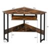 DINGZZ Triangle Computer Desk Small Space Study Desk Home Office With Keyboard Tray Desk