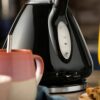 Russell Hobbs 26410 Traditional Electric Kettle - Stainless Steel Fast Boil Kettle, Boils One 235ml Cup in 48 Seconds, 1.7 Litre, 3000 Watts, Bla