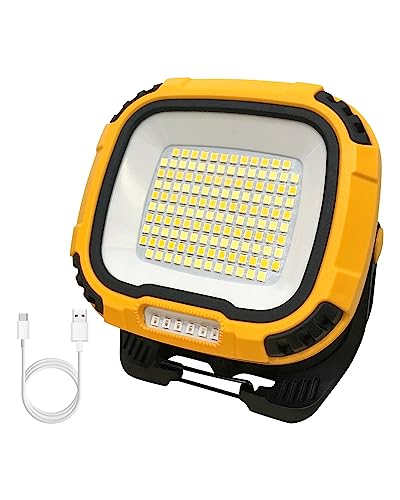 Trongle 40W LED Rechargeable Work Light, 4200LM COB Floodlight Super Bright with Magnetic Holder, USB Battery Security Light Portable Light Outdo