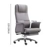 YT.JYUERI Relax Comfortably Safe Leather Office Chair with Armrest High Back Classic 360 Degrees Rotation Adjustable Height Executive Chair Compu