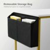 Lufeiya Small Computer Desk White Writing Table for Home Office Small Spaces 31 Inch Modern Student Study Laptop PC Desks with Gold Legs Storage