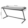 Wakects Gaming Table Desk, Gaming Table for Computer, Ergonomic Gaming Table with RGB LED, for Home Office 150 x 60 x 77 cm
