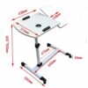 LUKEO Portable Laptop Table for Bed Height and Angle Adjustable Computer Desk Office Desk with Universal Brake Wheel (Color : Argento)