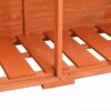 LUKEO Garden Shed Outdoor House with 2 Shelves and 2 Doors for Tools and Lawn Mower Storage Space Wood,120x50x91cm